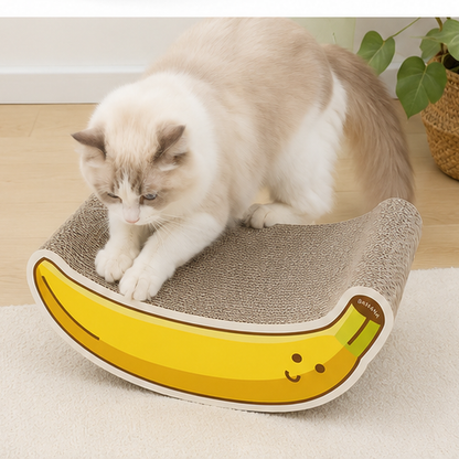 Cartoon Corrugated Cardboard Cat Scratcher Lounge Bed