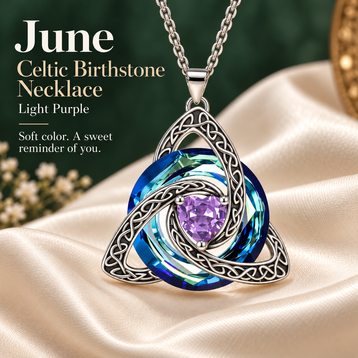 🎁Celtic Knot Birthstone Necklace — A Meaningful Gift for Her✨
