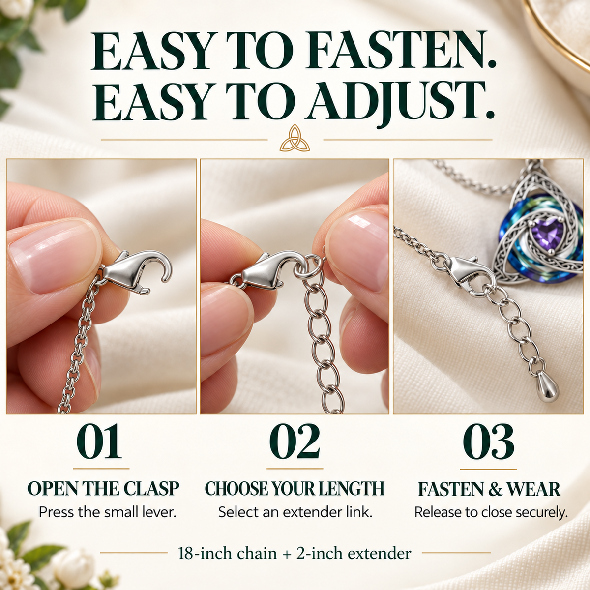 🎁Celtic Knot Birthstone Necklace — A Meaningful Gift for Her✨