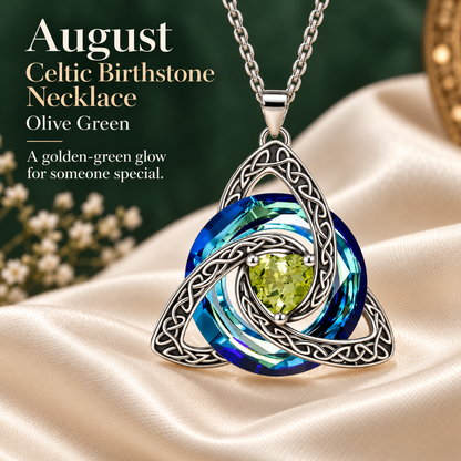 🎁Celtic Knot Birthstone Necklace — A Meaningful Gift for Her✨
