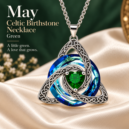 🎁Celtic Knot Birthstone Necklace — A Meaningful Gift for Her✨