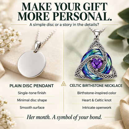 🎁Celtic Knot Birthstone Necklace — A Meaningful Gift for Her✨