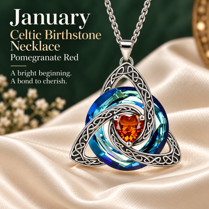 🎁Celtic Knot Birthstone Necklace — A Meaningful Gift for Her✨
