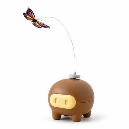 Interactive Rotating Butterfly Cat Toy with Automatic Spinning Design