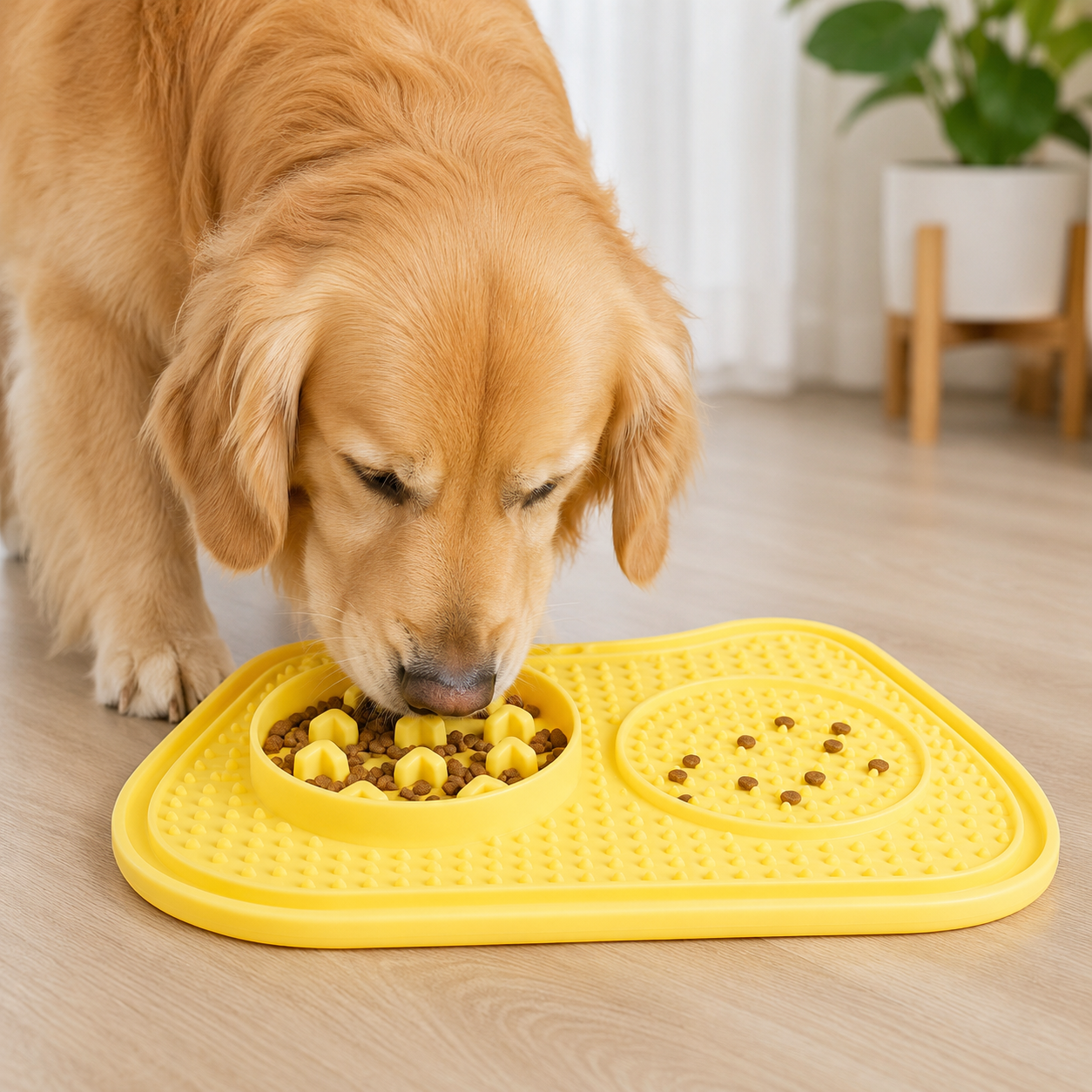 Silicone Slow Feeder Dog Bowl and Lick Mat with Suction Base