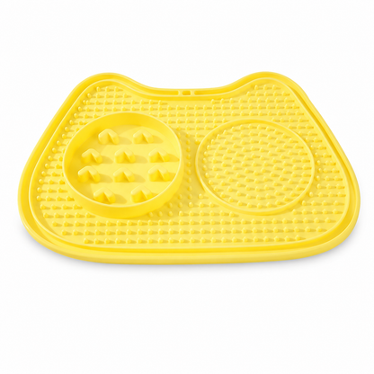Silicone Slow Feeder Dog Bowl and Lick Mat with Suction Base