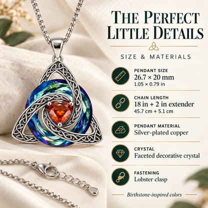 🎁Celtic Knot Birthstone Necklace — A Meaningful Gift for Her✨