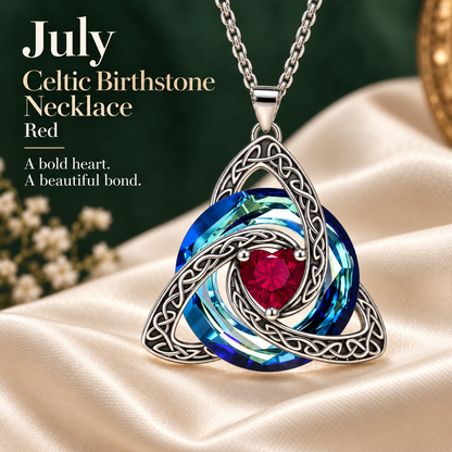 🎁Celtic Knot Birthstone Necklace — A Meaningful Gift for Her✨