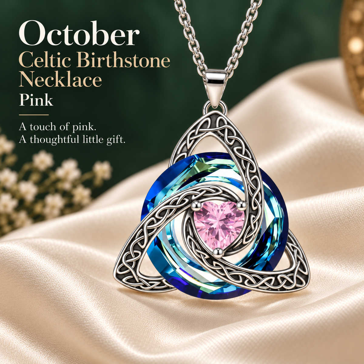 🎁Celtic Knot Birthstone Necklace — A Meaningful Gift for Her✨