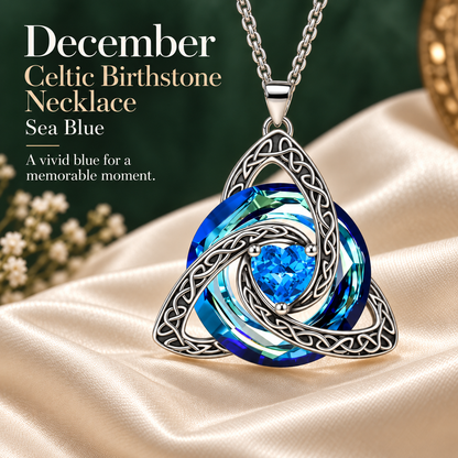 🎁Celtic Knot Birthstone Necklace — A Meaningful Gift for Her✨