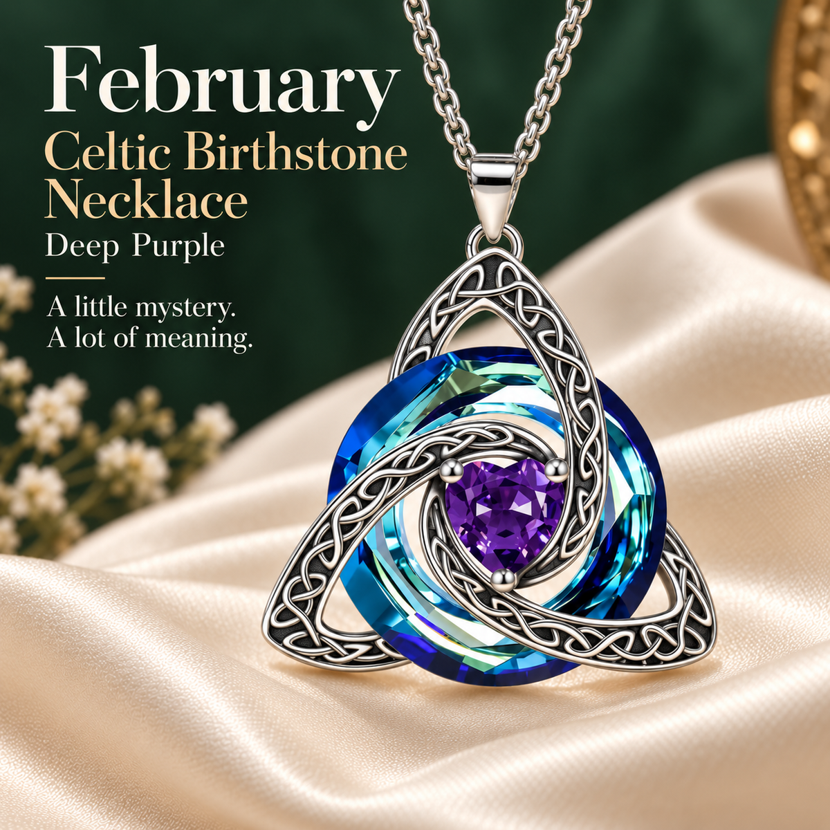 🎁Celtic Knot Birthstone Necklace — A Meaningful Gift for Her✨