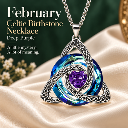 🎁Celtic Knot Birthstone Necklace — A Meaningful Gift for Her✨