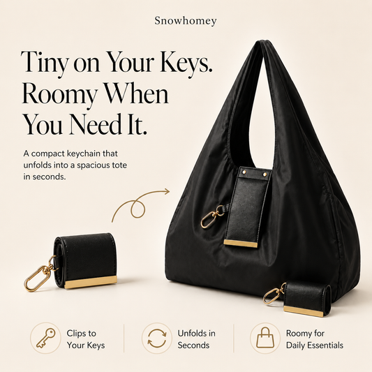 Snowhomey™ Foldable Keychain Tote.